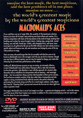 World's Greatest Magic: MacDonald's Aces - DVD alternate view - Wizard Magic Shop