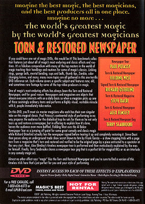 World's Greatest Magic: Torn And Restored Newspaper - DVD alternate view - Wizard Magic Shop
