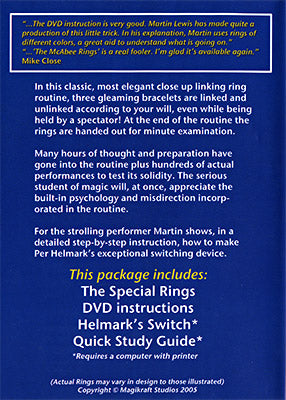 McAbee Rings (Gold Rings and DVD) by Martin Lewis - Trick alternate view - Wizard Magic Shop