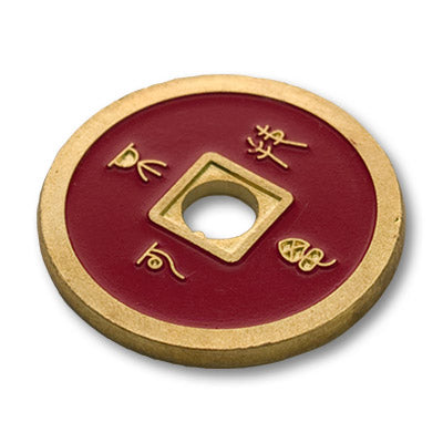Chinese Coin (CH0021) Blue & Red by Tango Magic