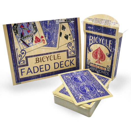 Faded Rider Back Blue Bicycle Deck - Wizard Magic Shop
