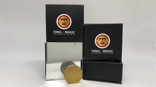 Euro-Dollar Copper And Silver (50 Cent Euro and Quarter Dollar) (ED003)by Tango Magic-Trick