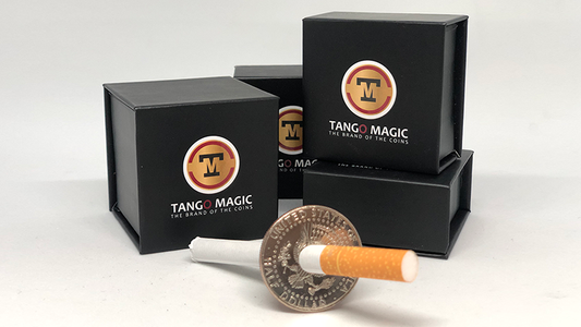 Cigarette Through Half Dollar (Two Sided) (D0015) by Tango - Wizard Magic Shop