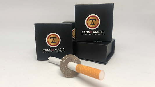Cigarette Thru Quarter (One Sided) D0013 by Tango Magic - Wizard Magic Shop