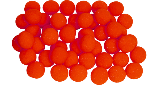 1 inch Regular Sponge Ball (Red) Bag of 50 from Magic by Gosh - Wizard Magic Shop