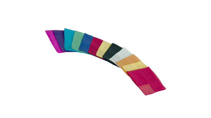 Silks 9 inch 12 Pack (Assorted) Magic by Gosh - Trick