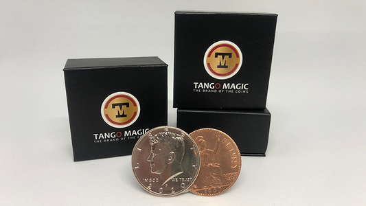 Tango Ultimate Coin (T.U.C)(D0110) Copper and Silver with instructional DVD by Tango - Trick