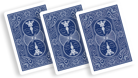 Stripper Deck Mandolin Bicycle (Blue) alternate view - Wizard Magic Shop