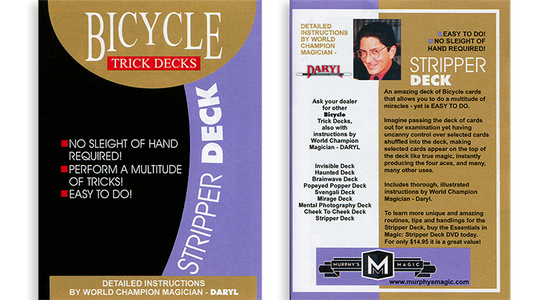 Stripper Deck Mandolin Bicycle (Blue) - Wizard Magic Shop