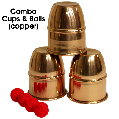 Combo Cups & Balls (Copper) by Premium magic - Trick - Wizard Magic Shop