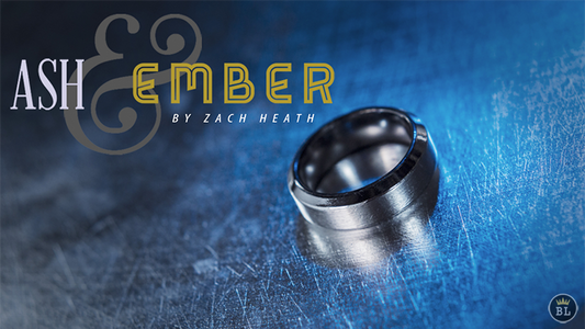 Ash and Ember Silver Beveled Size 9 (2 Rings) by Zach Heath - Trick - Wizard Magic Shop
