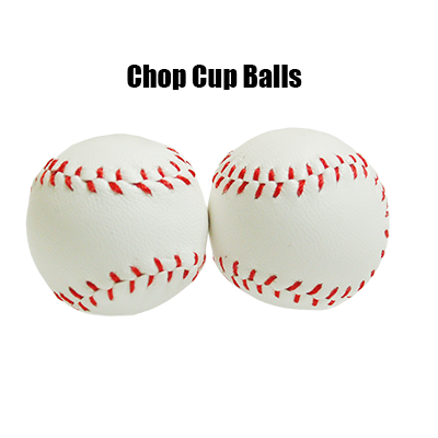 Chop Cup Balls Large White Leather (Set of 2) by Leo Smetsers - Trick - Wizard Magic Shop