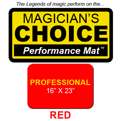 Professional Close-Up Mat (Red - 16x23) by Ronjo - Trick - Wizard Magic Shop
