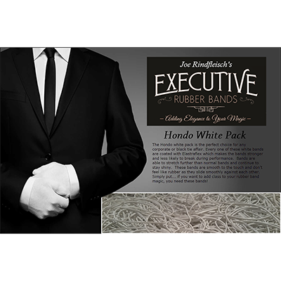 Joe Rindfleisch's Executive Rubber Bands (Hondo - White Pack) by Joe Rindfleisch - Trick - Wizard Magic Shop
