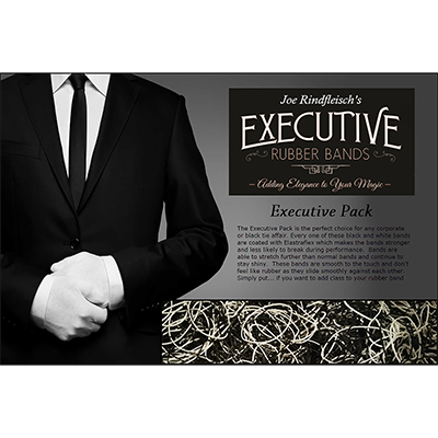 Joe Rindfleisch's Executive Rubber Bands (B&W Combo) by Joe Rindfleisch - Trick - Wizard Magic Shop