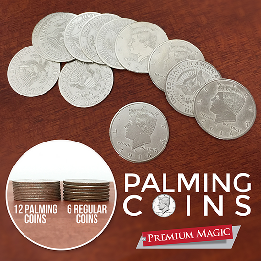 Palming Coin Set (U.S. Half design /12 piece) by Premium Magic - Trick - Wizard Magic Shop