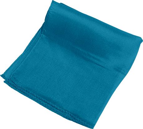 Silk 9 inch (Turquoise) Magic by Gosh - Trick - Wizard Magic Shop