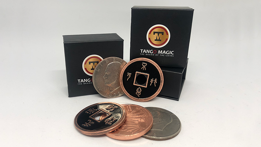 Dollar Size Silver Copper Chinese Transposition (CH023) by Tango Magic - Wizard Magic Shop