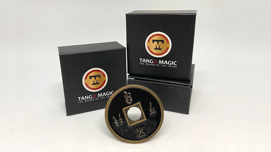 Dollar Size Chinese Coin (Black) by Tango (CH029) - Wizard Magic Shop