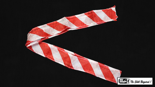 Thumb Tip Streamer Zebra 3' (Red and White) by Mr. Magic - Trick - Wizard Magic Shop