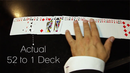 The 52 to 1 Deck Blue (Gimmicks and Online Instructions) by Wayne Fox and David Penn - Trick alternate view - Wizard Magic Shop