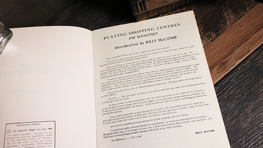 Playing Shopping Centers by Jim Mahoney - Book alternate view - Wizard Magic Shop