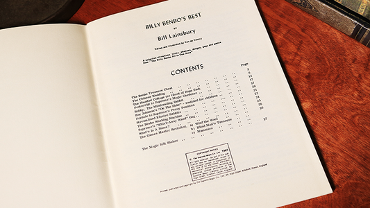 Billy Benbow's Best by Bill Lainsbury - Book alternate view - Wizard Magic Shop