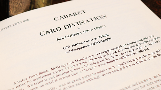 Cabaret Card Divination by Billy McComb and Ken de Courcy - Book alternate view - Wizard Magic Shop