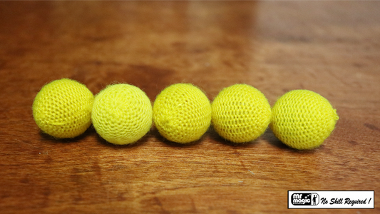 Crochet 5 Ball combo Set (1"/Yellow) by Mr. Magic - Trick - Wizard Magic Shop