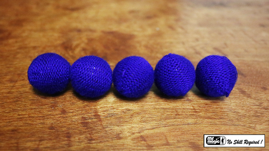Crochet 5 Ball combo Set (1"/Blue) by Mr. Magic - Trick - Wizard Magic Shop