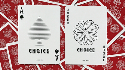 Choice Cloverback (Red) Playing Cards