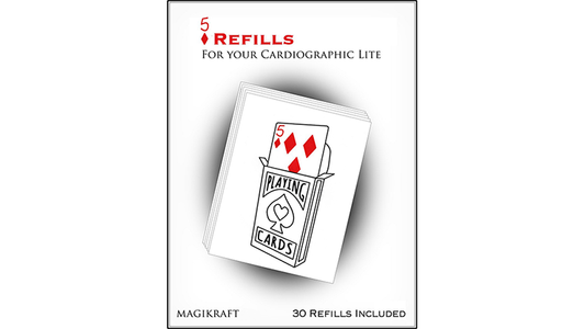 Cardiographic Lite RED CARD 5 of Diamonds Refill by Martin Lewis - Trick - Wizard Magic Shop
