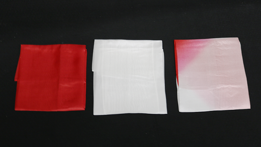 Silk 15 in (Half-Dyed) Red & White from Magic by Gosh - Wizard Magic Shop