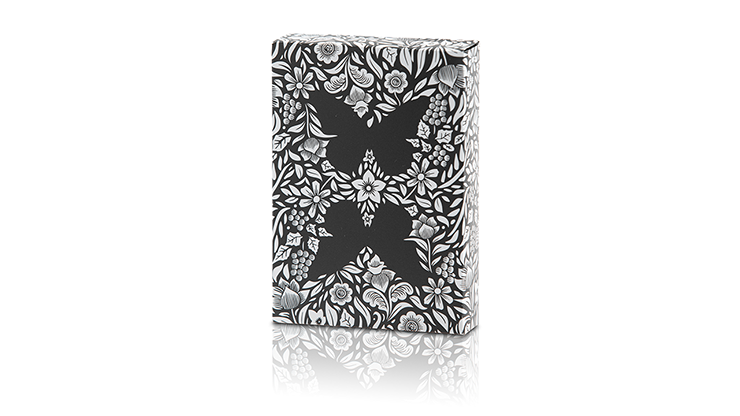 Naipes de mariposas de edición limitada marcados (blanco y negro) de Ondrej Psenicka 