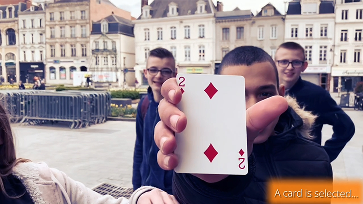 SPLIT-CARD (Red) by Mickael Chatelain  - Trick