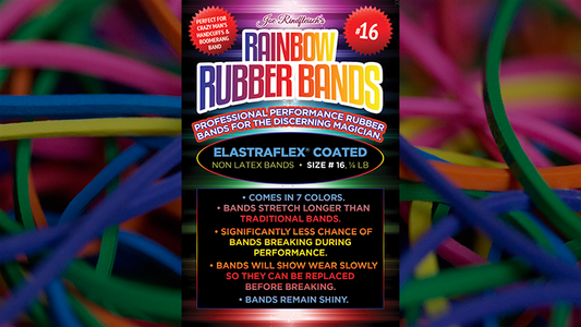 Joe Rindfleisch's SIZE 16 Rainbow Rubber Bands (Combo Pack) - Trick - Wizard Magic Shop