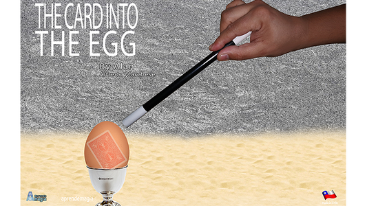 THE CARD INTO THE EGG (Gimmicks and Online Instructions) by Alan Alfredo Marchese and Aprendemagia - Wizard Magic Shop