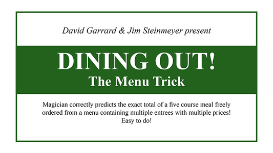 Dîner à l'extérieur! L'astuce du menu par David Garrard et Jim Steinmeyer - Astuce 