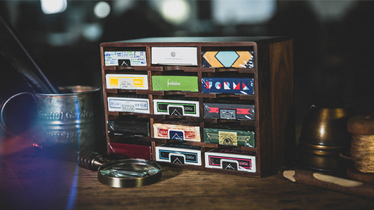 Wooden Playing Cards Cabinet (15 Deck Case) by TCC - Trick - Wizard Magic Shop