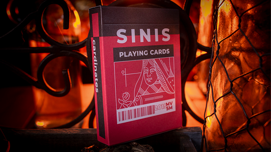 Sinis (Raspberry and Black) Playing Cards by Marc Ventosa - Wizard Magic Shop