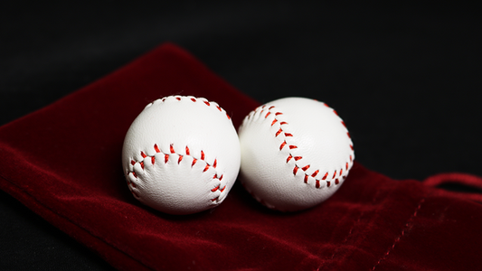 Strong Chop Cup Balls White Leather (Set of 2) by Leo Smetsers - Trick alternate view - Wizard Magic Shop