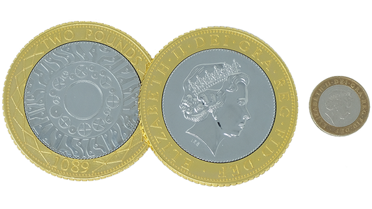 JUMBO £2 (pound sterling) coin - Trick - Wizard Magic Shop