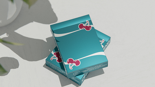 Cherry Casino (Tropicana Teal) Playing Cards by Pure Imagination Projects - Wizard Magic Shop