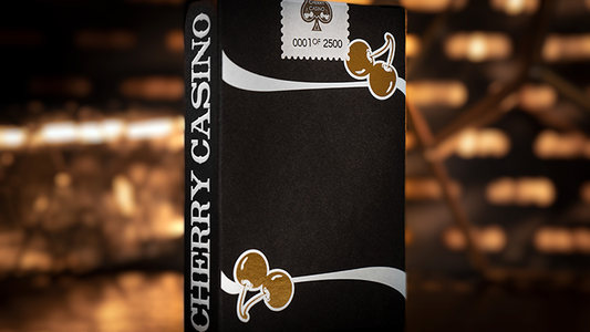 Limited Edition Cherry Casino (Monte Carlo Black and Gold) Numbered Seals Playing Cards by Pure Imagination Projects - Wizard Magic Shop