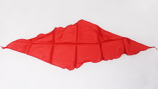 Diamond Cut Silk 18 inch (Red) by Magic by Gosh-Trick - Wizard Magic Shop