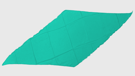 Diamond Cut Silk 18 inch (Turquoise) by Magic By Gosh - Trick - Wizard Magic Shop
