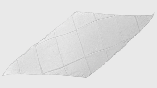 Diamond Cut Silk 18 inch (White) by Magic By Gosh - Trick - Wizard Magic Shop