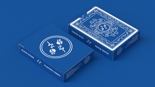 Black Roses Blue Magic Playing Cards - Wizard Magic Shop