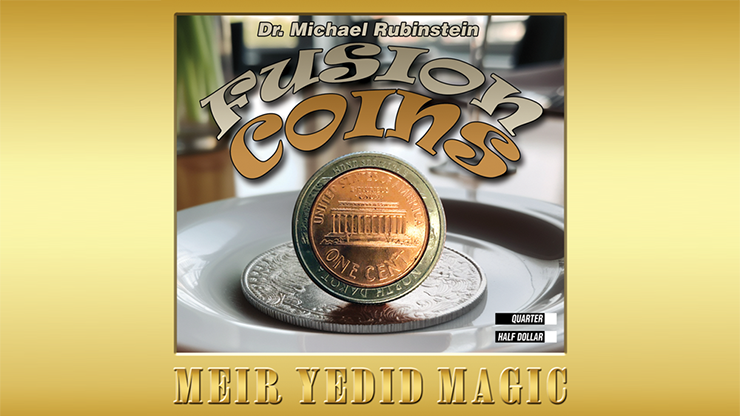 Fusion Coins Half Dollar (Gimmicks et instructions en ligne) par le Dr Michael Rubinstein 