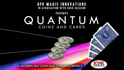 Quantum Coins (US Quarter Red Card) Gimmicks and Online Instructions by Greg Gleason and RPR Magic Innovations